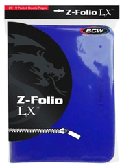 BCW Binder: 9-Pocket Z-Folio LX Blue 1-ZF9LX-BLU